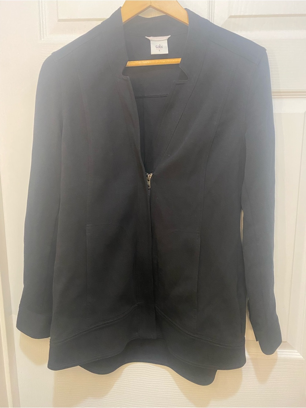 CAbi Black Around the Clock Full Zip-Front Women's Blazer Jacket w Pockets